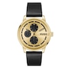Thumbnail Image 1 of Hugo Men's Gold Tone Dial Black Leather Strap Watch