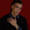 Thumbnail Image 4 of Hugo Men's Gold Tone Dial Black Leather Strap Watch