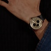 Thumbnail Image 5 of Hugo Men's Gold Tone Dial Black Leather Strap Watch
