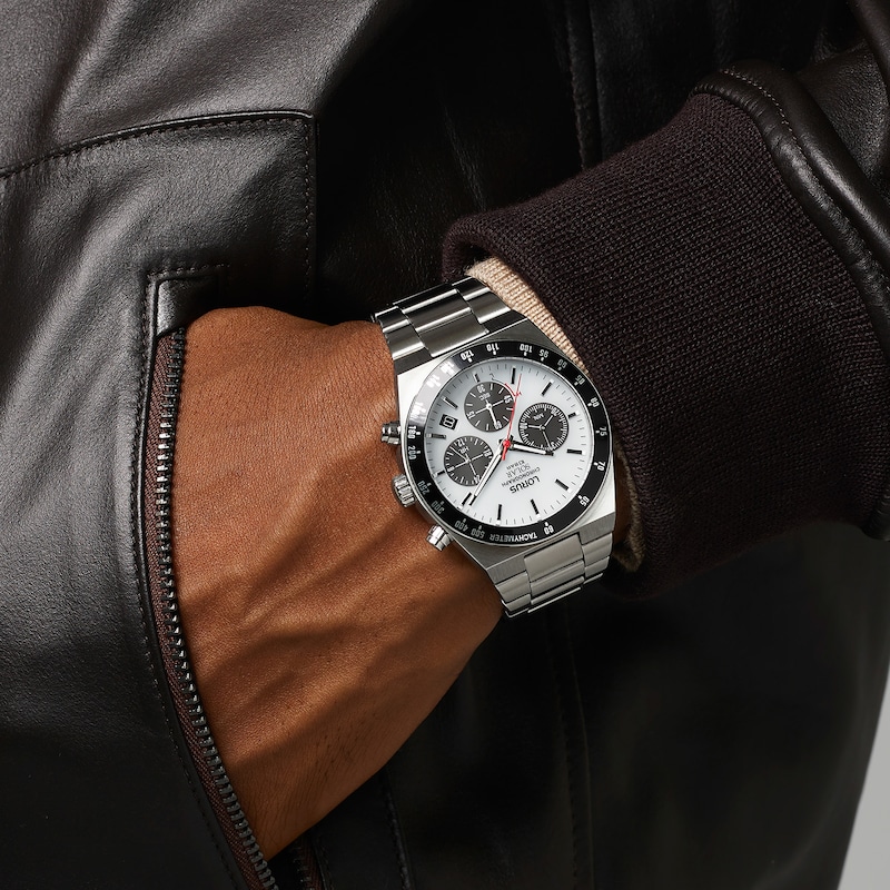 Main Image 5 of Lorus Men's Solar White Dial Stainless Steel Bracelet Watch