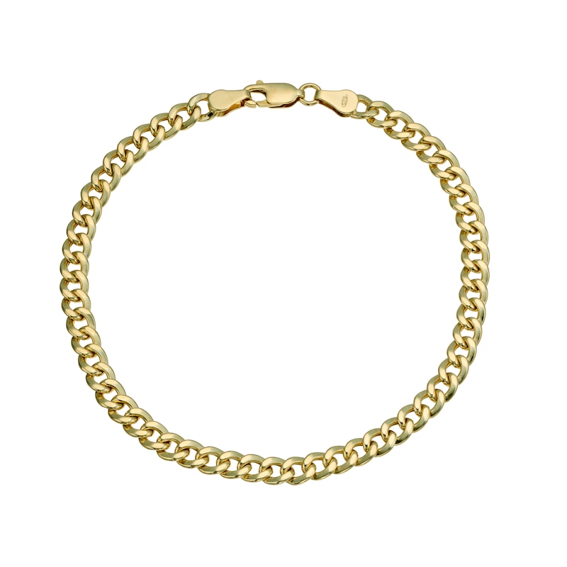 Main Image 1 of Together Silver & 9ct Bonded Gold Curb Chain 8" Bracelet