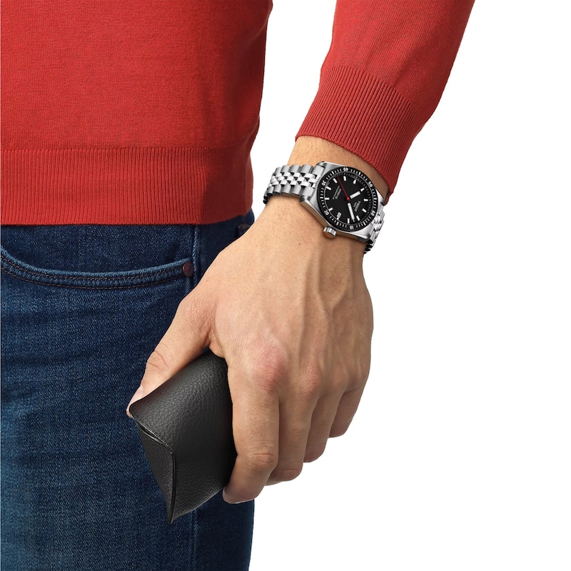 Main Image 5 of Tissot PR516 Men's Black Dial Stainless Steel Watch