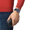 Thumbnail Image 5 of Tissot PR516 Men's Blue Dial Blue Leather Strap Watch