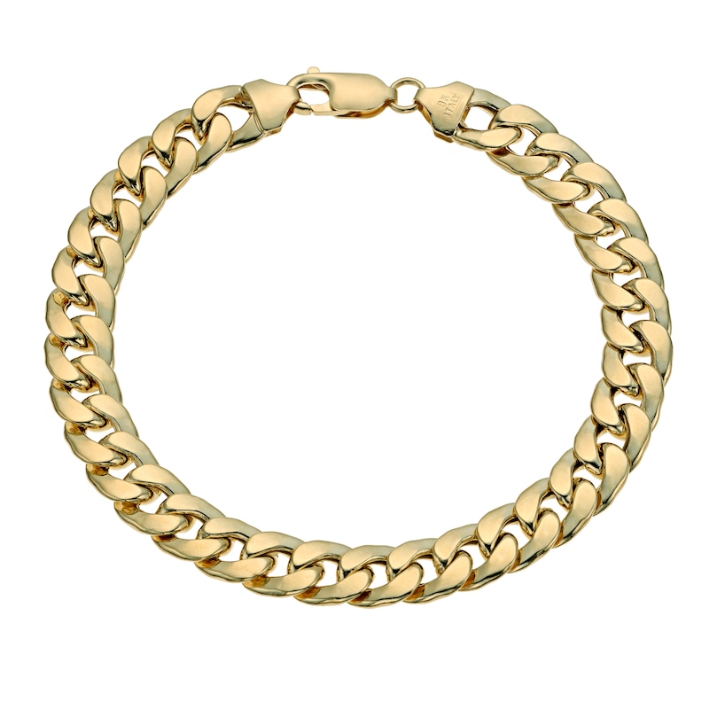 Together Silver & 9ct Bonded Gold 8 Inch Curb Chain Bracelet
