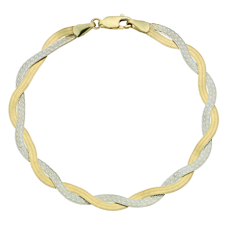 Together Silver & 9ct Bonded Yellow Gold Bracelet