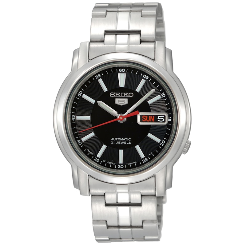Main Image 1 of Seiko 5 Men's Automatic Black Dial Stainles Steel Bracelet Watch