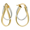 Thumbnail Image 0 of Together Silver & 9ct Bonded Gold Double Oval Hoop Earrings