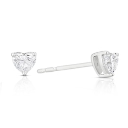 9ct White Gold 0.30ct Lab Grown Diamond Heart Earrings