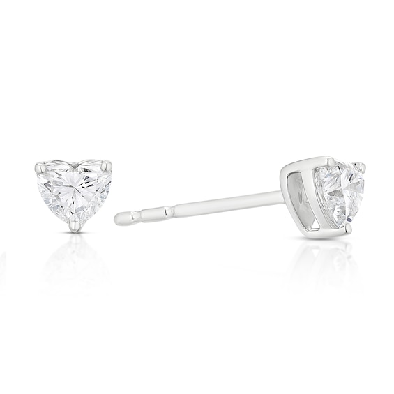 9ct White Gold 0.30ct Lab Grown Diamond Heart Earrings