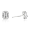 Thumbnail Image 1 of 9ct White Gold 0.40ct Lab Grown Diamond Emerald Earrings