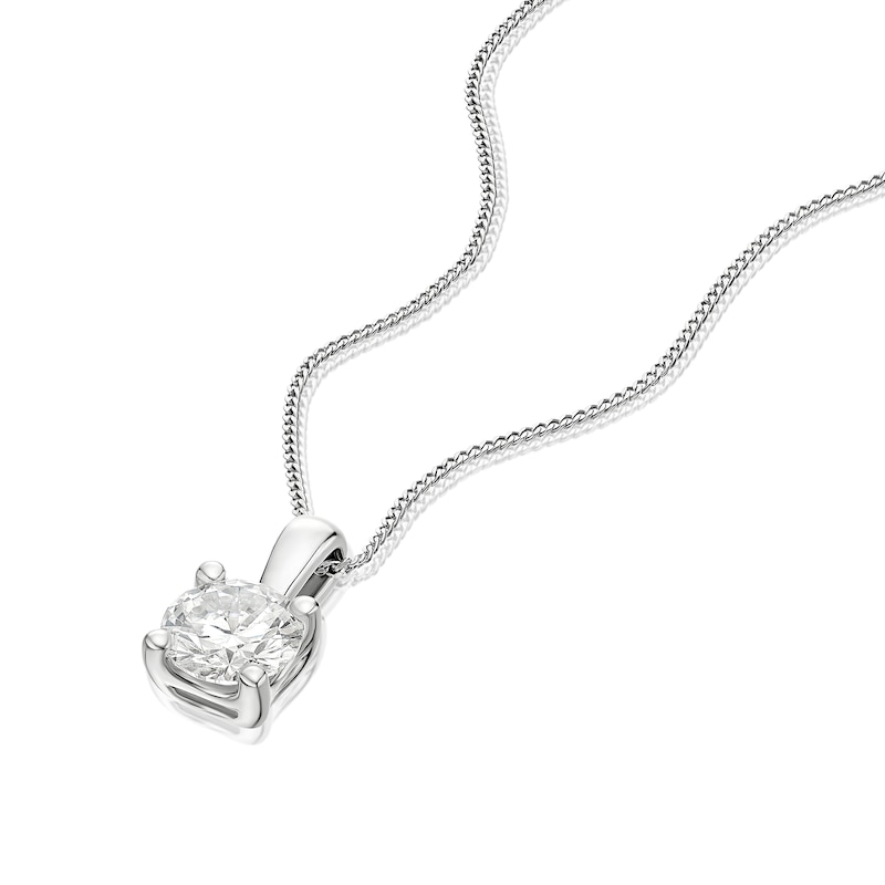 Main Image 2 of 9ct White Gold 0.30ct Lab Grown Diamond Pendant Necklace