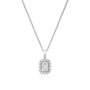 Thumbnail Image 1 of 9ct White Gold 0.30ct Lab Grown Diamond Emerald Pendant Necklace