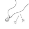 Thumbnail Image 2 of 9ct White Gold 0.30ct Lab Grown Diamond Earring & Pendant Set