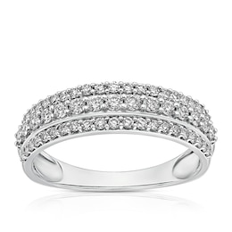 9ct White Gold 0.50ct Lab Grown Diamond Eternity Ring