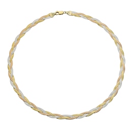 Together Silver & Bonded Gold Herringbone 17" Necklace