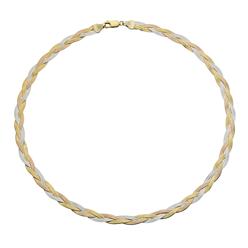 Main Image 1 of Together Silver & Bonded Gold Herringbone 17" Necklace
