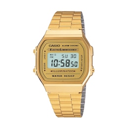Casio Vintage Men's Yellow Gold Tone Bracelet Digital Watch