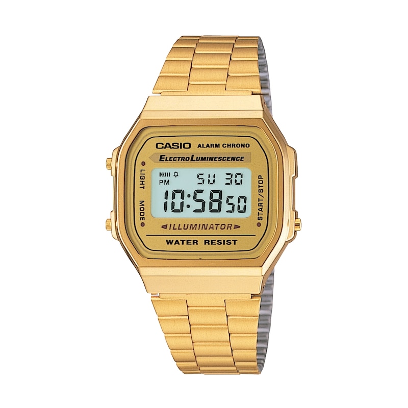 Casio Vintage Men'S Yellow Gold Tone Bracelet Digital Watch | H.Samuel