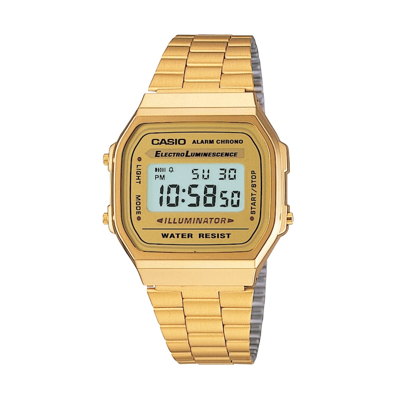 Main Image 1 of Casio Vintage Men's Yellow Gold Tone Bracelet Digital Watch