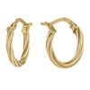 Thumbnail Image 0 of Together Silver & 9ct Bonded Gold 15mm Twist Hoop Earrings
