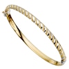 Thumbnail Image 1 of Together Silver & Bonded Gold Striped Bangle