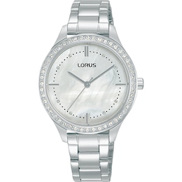 Lorus Signature Ladies' Mother Of Pearl Dial Stainless Steel Bracelet Watch