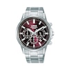 Thumbnail Image 1 of Lorus Men's Exclusive Chronograph Red Ombré Dial Stainless Steel Bracelet Watch