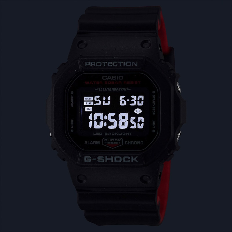 Main Image 3 of Casio G-Shock DW-5600UHR-1ER Men's Digital Black Resin Strap Watch