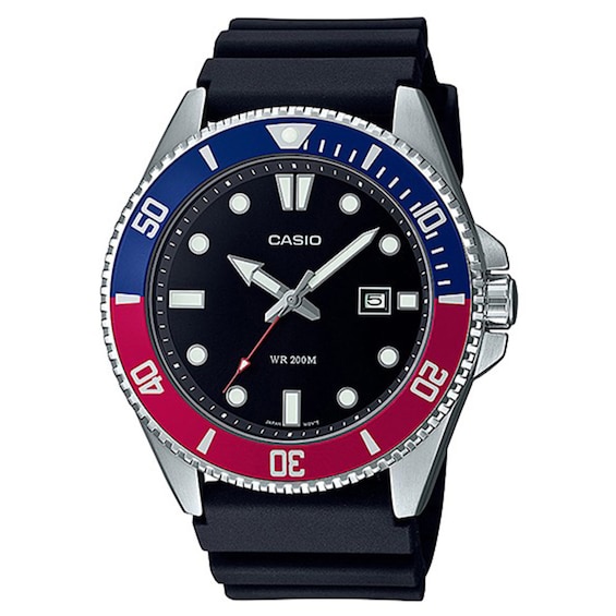 Casio Mens Stainless Steel Two Colour Black Rubber Strap Diver Watch - Image 6