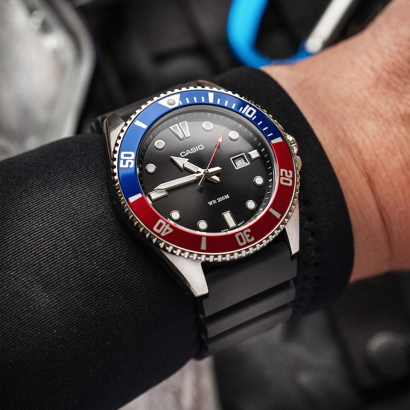 Main Image 3 of Casio Diver Men's Two Tone Bezel Stainless Steel Watch