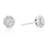 Thumbnail Image 1 of 9ct White Gold 0.33ct Diamond Daisy Cluster Stud Earrings