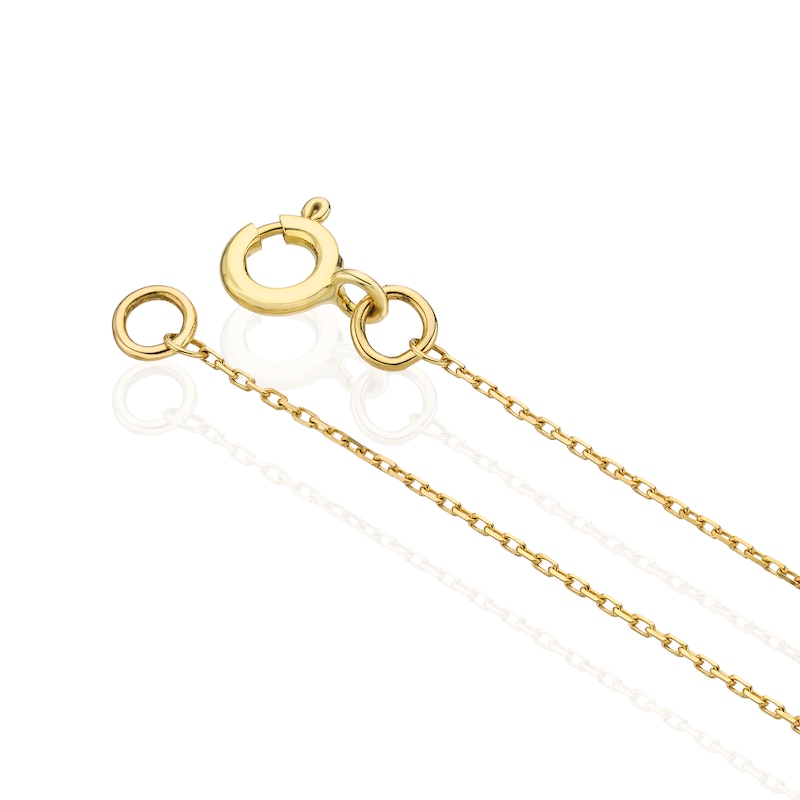 Main Image 3 of 18ct Yellow Gold Cubic Zirconia Pendant 17.5&quot; Necklace