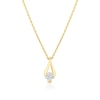 Thumbnail Image 1 of 18ct Yellow Gold Cubic Zirconia Drop Pendant 17.5" Necklace