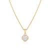 Thumbnail Image 1 of 18ct Yellow Gold Round Cubic Zirconia Pendant 17.5" Necklace