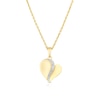 Thumbnail Image 1 of 18ct Yellow Gold Heart Cubic Zirconia Pendant 17.5" Necklace