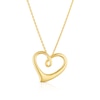 Thumbnail Image 1 of 18ct Yellow Gold Open Heart Pendant 17.5" Necklace