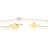 Thumbnail Image 3 of 18ct Yellow & White Gold Clover Cubic Zirconia 7.5" Station Bracelet