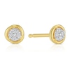 Thumbnail Image 1 of 18ct Yellow & White Gold Cubic Zirconia Stud Earrings