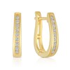 Thumbnail Image 1 of 18ct Yellow Gold Cubic Zirconia Huggie Hoop Earrings