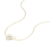 Thumbnail Image 2 of 9ct Yellow Gold Linked Mother Of Pearl Heart Adjustable 15.5+1" Necklace