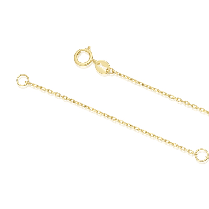 Main Image 3 of 9ct Yellow Gold Mother Of Pearl Clover Ball Pendant 16+1" Necklace