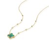 Thumbnail Image 2 of 9ct Yellow Gold Malachite Clover Ball Pendant 16+1" Necklace