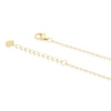 Thumbnail Image 3 of Sterling Silver Gold Plated Clover Malachite & CZ Charm 16.5+1" Necklace