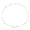 Thumbnail Image 2 of 9ct Yellow Gold Mother Of Pearl Heart Station 16+1" Necklace