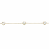 Thumbnail Image 2 of 9ct Yellow Gold Mother Of Pearl Heart Station 7.5" Bracelet