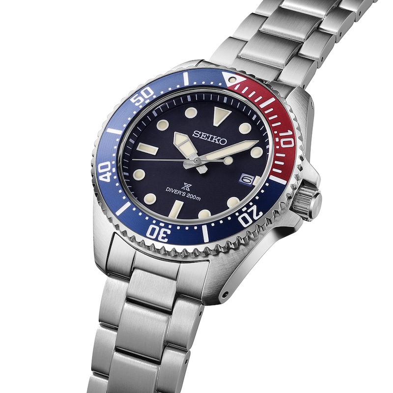 Main Image 2 of Seiko Prospex Men's "Blue & Red" Solar Diver's Stainless Steel Watch