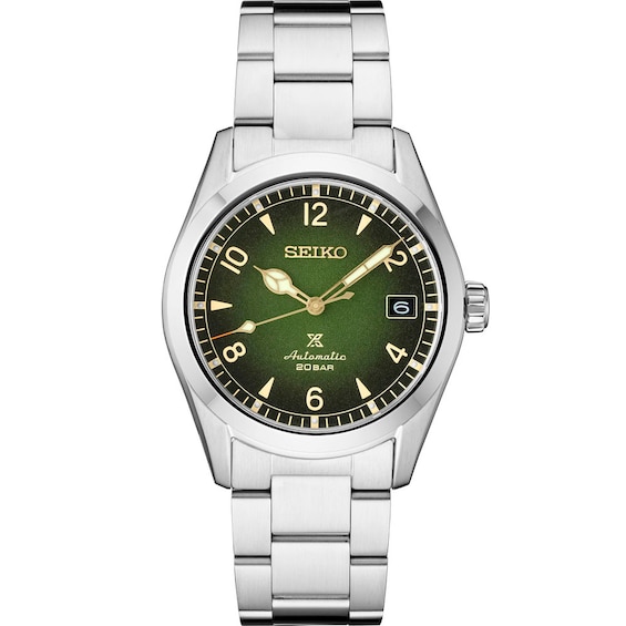 Seiko Men's Prospex "Green Dial" Alpinist Stainless Steel Bracelet Watch