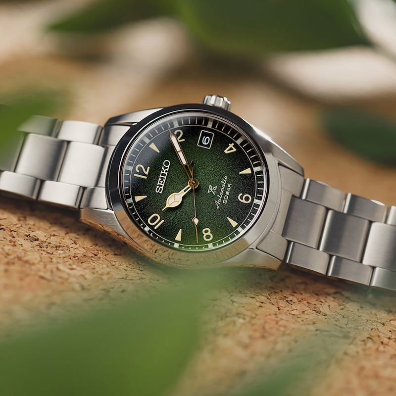 Main Image 5 of Seiko Men's Prospex "Green Dial" Alpinist Stainless Steel Bracelet Watch