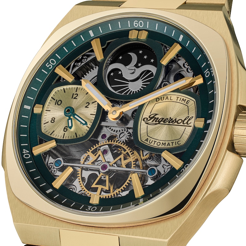Main Image 3 of Ingersoll 1892 The Spirit Men's Navy Dial Gold Tone Stainless Steel Watch
