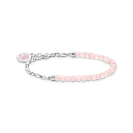 Thomas Sabo Sterling Silver Rose Quartz Bracelet